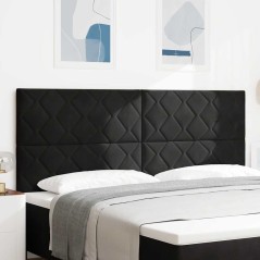 vidaXL Testata LED - Design Blocchi Diamante Neri - 200 cm - Velluto