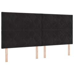 vidaXL Testata LED - Design Blocchi Diamante Neri - 200 cm - Velluto