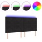 vidaXL Testata LED - Design Blocchi Diamante Neri - 200 cm - Velluto vidaXL Testata LED - Design Blocchi Diamante Neri - 200 cm - Velluto