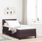 vidaXL Letto con Box Spring con materasso marrone scuro 80x200 cm tessuto vidaXL Letto con Box Spring con materasso marrone scuro 80x200 cm tessuto