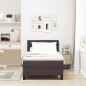 vidaXL Letto con Box Spring con materasso marrone scuro 80x200 cm tessuto vidaXL Letto con Box Spring con materasso marrone scuro 80x200 cm tessuto