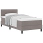 vidaXL Letto a Rete con Materasso Taupe 80x200 cm Tessuto vidaXL Letto a Rete con Materasso Taupe 80x200 cm Tessuto
