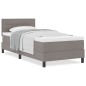 vidaXL Letto a Rete con Materasso Taupe 80x200 cm Tessuto vidaXL Letto a Rete con Materasso Taupe 80x200 cm Tessuto
