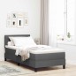 vidaXL Letto con Box Spring e Materasso Grigio Scuro 90x190 cm in Tessuto vidaXL Letto con Box Spring e Materasso Grigio Scuro 90x190 cm in Tessuto