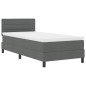 vidaXL Letto con Box Spring e Materasso Grigio Scuro 90x190 cm in Tessuto vidaXL Letto con Box Spring e Materasso Grigio Scuro 90x190 cm in Tessuto