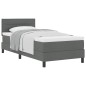 vidaXL Letto con Box Spring e Materasso Grigio Scuro 90x190 cm in Tessuto vidaXL Letto con Box Spring e Materasso Grigio Scuro 90x190 cm in Tessuto