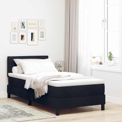 vidaXL Letto Box Spring con Materasso Nero 90x190 cm Tessuto