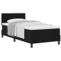 vidaXL Letto Box Spring con Materasso Nero 90x190 cm Tessuto