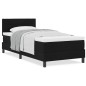 vidaXL Letto Box Spring con Materasso Nero 90x190 cm Tessuto