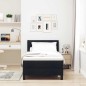 vidaXL Letto Box Spring con Materasso Nero 90x190 cm Tessuto