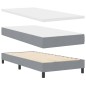 vidaXL Letto con Box Spring con Materasso Grigio Chiaro 90x200 cm Tessuto vidaXL Letto con Box Spring con Materasso Grigio Chiaro 90x200 cm Tessuto