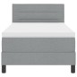 vidaXL Letto con Box Spring con Materasso Grigio Chiaro 90x200 cm Tessuto vidaXL Letto con Box Spring con Materasso Grigio Chiaro 90x200 cm Tessuto