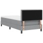 vidaXL Letto con Box Spring con Materasso Grigio Chiaro 90x200 cm Tessuto vidaXL Letto con Box Spring con Materasso Grigio Chiaro 90x200 cm Tessuto