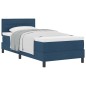 vidaXL Letto con rete a doghe e materasso blu 90x200 cm in tessuto.