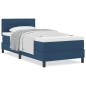 vidaXL Letto con rete a doghe e materasso blu 90x200 cm in tessuto.