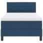 vidaXL Letto con rete a doghe e materasso blu 90x200 cm in tessuto.