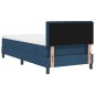 vidaXL Letto con rete a doghe e materasso blu 90x200 cm in tessuto.