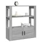 Credenza Grigio Sonoma 80x30x90 cm in Legno Multistrato Credenza Grigio Sonoma 80x30x90 cm in Legno Multistrato