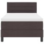 vidaXL Letto Box Spring con Materasso Marrone Scuro 100x200 cm Tessuto vidaXL Letto Box Spring con Materasso Marrone Scuro 100x200 cm Tessuto