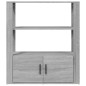 Credenza Grigio Sonoma 80x30x90 cm in Legno Multistrato Credenza Grigio Sonoma 80x30x90 cm in Legno Multistrato
