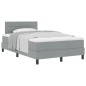 vidaXL Letto Box Spring con Materasso Grigio Chiaro 120x190 cm Tessuto
