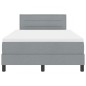 vidaXL Letto Box Spring con Materasso Grigio Chiaro 120x190 cm Tessuto