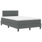vidaXL Letto a Molle con Materasso Grigio Scuro 120x190 cm Tessuto vidaXL Letto a Molle con Materasso Grigio Scuro 120x190 cm Tessuto