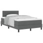 vidaXL Letto a Molle con Materasso Grigio Scuro 120x190 cm Tessuto vidaXL Letto a Molle con Materasso Grigio Scuro 120x190 cm Tessuto