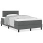 vidaXL Letto a Molle con Materasso Grigio Scuro 120x190 cm Tessuto vidaXL Letto a Molle con Materasso Grigio Scuro 120x190 cm Tessuto