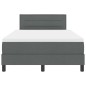vidaXL Letto a Molle con Materasso Grigio Scuro 120x190 cm Tessuto vidaXL Letto a Molle con Materasso Grigio Scuro 120x190 cm Tessuto