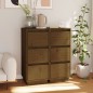 Credenze 2 pz Marrone Miele 32x34x75 cm Legno Massello di Pino Credenze 2 pz Marrone Miele 32x34x75 cm Legno Massello di Pino