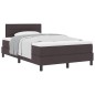 vidaXL Letto a Molle con Materasso Marrone Scuro 120x190 cm Tessuto vidaXL Letto a Molle con Materasso Marrone Scuro 120x190 cm Tessuto
