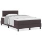 vidaXL Letto a Molle con Materasso Marrone Scuro 120x190 cm Tessuto vidaXL Letto a Molle con Materasso Marrone Scuro 120x190 cm Tessuto