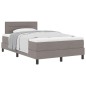 vidaXL Letto a box con materasso taupe 120x190 cm in tessuto