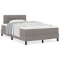 vidaXL Letto a box con materasso taupe 120x190 cm in tessuto