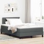 vidaXL Letto con rete a molle grigio scuro 120x200 cm tessuto