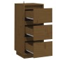 Credenze 2 pz Marrone Miele 32x34x75 cm Legno Massello di Pino Credenze 2 pz Marrone Miele 32x34x75 cm Legno Massello di Pino