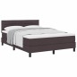 vidaXL Letto a Molle con Materasso Marrone Scuro 140x190 cm Tessuto vidaXL Letto a Molle con Materasso Marrone Scuro 140x190 cm Tessuto