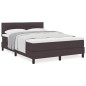 vidaXL Letto a Molle con Materasso Marrone Scuro 140x190 cm Tessuto vidaXL Letto a Molle con Materasso Marrone Scuro 140x190 cm Tessuto