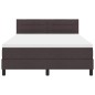 vidaXL Letto con Box Spring e Materasso Marrone Scuro 140x200 cm in Tessuto