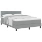 vidaXL Letto a Box Spring con Materasso Grigio Chiaro 160x200 cm Tessuto