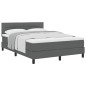 vidaXL Letto a molle con Materasso Grigio Scuro 160x200 cm Tessuto vidaXL Letto a molle con Materasso Grigio Scuro 160x200 cm Tessuto