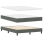 vidaXL Letto a molle con Materasso Grigio Scuro 160x200 cm Tessuto vidaXL Letto a molle con Materasso Grigio Scuro 160x200 cm Tessuto