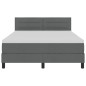 vidaXL Letto a molle con Materasso Grigio Scuro 160x200 cm Tessuto vidaXL Letto a molle con Materasso Grigio Scuro 160x200 cm Tessuto