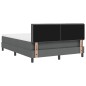 vidaXL Letto a molle con Materasso Grigio Scuro 160x200 cm Tessuto vidaXL Letto a molle con Materasso Grigio Scuro 160x200 cm Tessuto