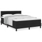 vidaXL Letto a Contenitore con Materasso Nero 160x200 cm Tessuto