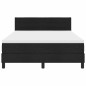 vidaXL Letto a Contenitore con Materasso Nero 160x200 cm Tessuto