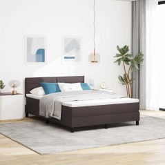 vidaXL Letto a Box Spring con Materasso Grigio Scuro 160x200 cm Tessuto