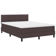 vidaXL Letto a Box Spring con Materasso Grigio Scuro 160x200 cm Tessuto