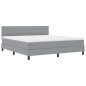 vidaXL Letto Box Spring con Materasso Grigio Chiaro 180x200 cm Tessuto vidaXL Letto Box Spring con Materasso Grigio Chiaro 180x200 cm Tessuto
